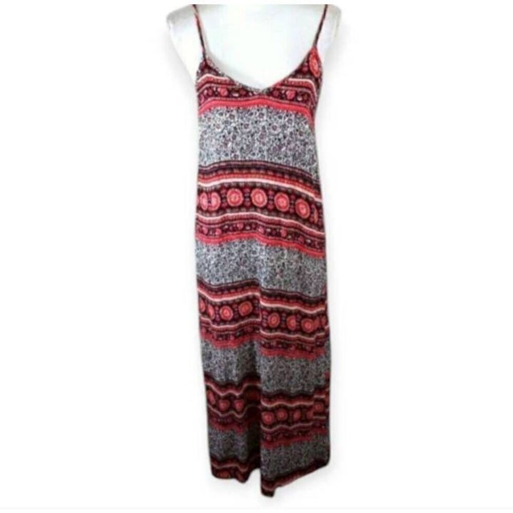 HUG MIDI/MAXI DRESS PINK & BLACK SZ.S/M EUC.